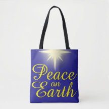 Fred på Julstjärnans Helgdag Tote Bag
