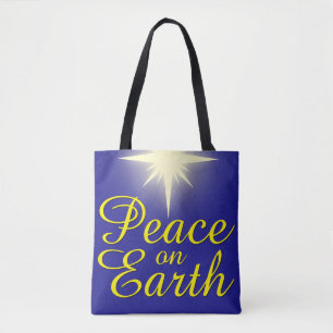 Fred på Julstjärnans Helgdag Tote Bag Tygkasse