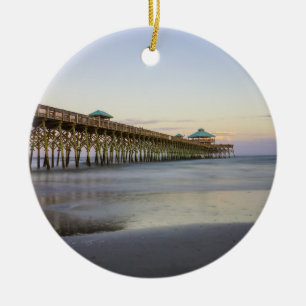Fred på kvällen på Folly Beach Julgransprydnad Keramik