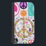 Fred & Paisley Collage Galaxy S4 Plånboksfodral<br><div class="desc">Mig förmiddag en gammal hippie och ett besvär till min barnbarn… ett faktum som ger mig underbar glee. Fredsymboler & paisley gör mig lycklig.</div>