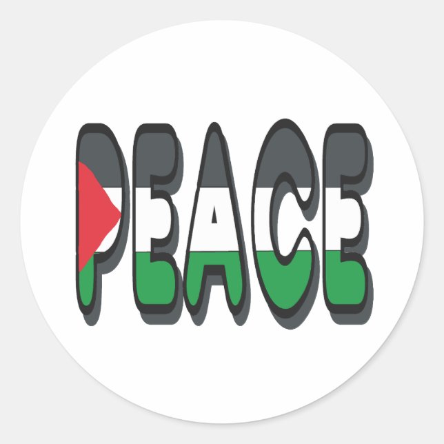 Fred Palestina Runt Klistermärke (Framsida)