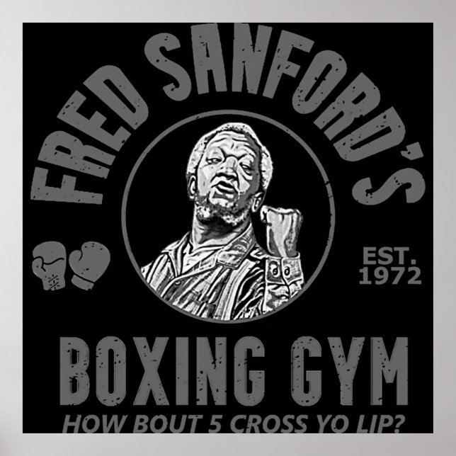 Fred Sanfords Boxing Gym TShirt Poster (Framsidan)