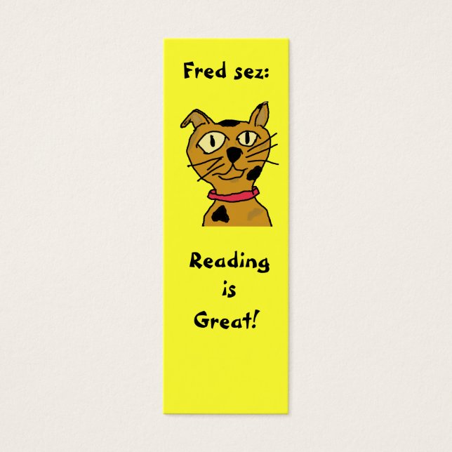 Fred sez Bokmärken Litet Visitkort (Framsidan)