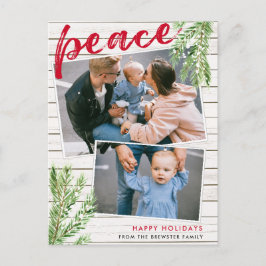 Fred, Snowy Evergreen 2 Photo Helgdag Postcard Vykort