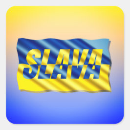 FRED står för Ukrainas frihet för Ukraina Fyrkantigt Klistermärke