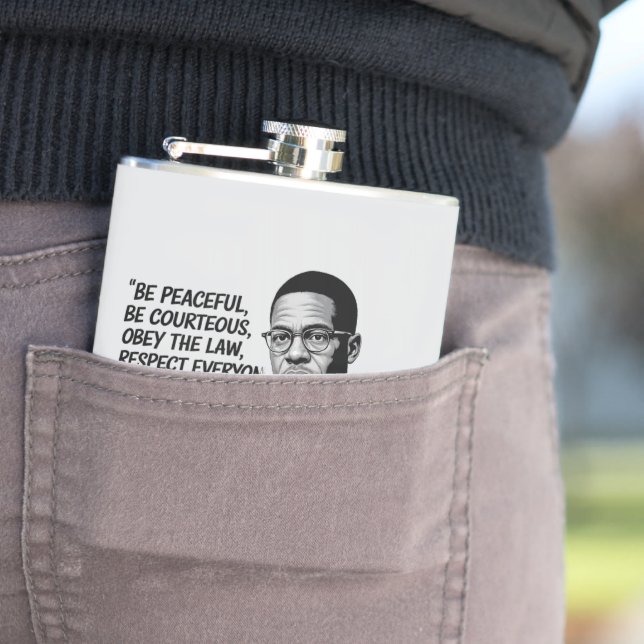 Fred & Styrka – Malcolm X Inspirerande Citat  Fickplunta (In Situ)
