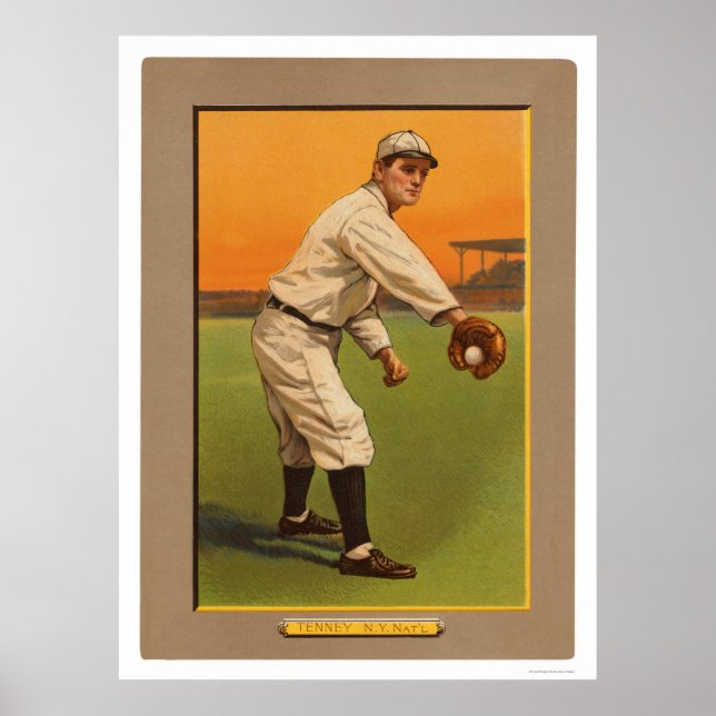 Fred Tenney Giants Baseball 1911 Poster (Framsidan)