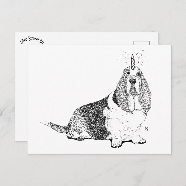 Fred the Bassetcorn Vykort (Fram/baksida)