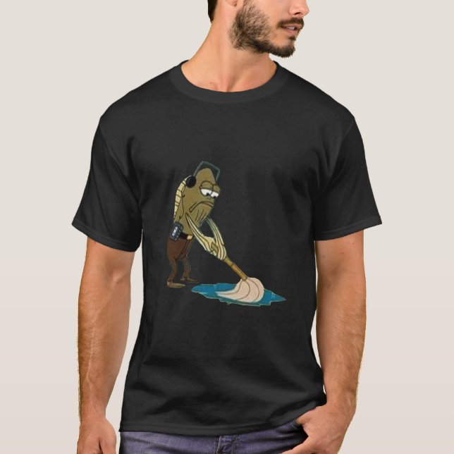 Fred the Fish Mopping T Shirt (Framsida)