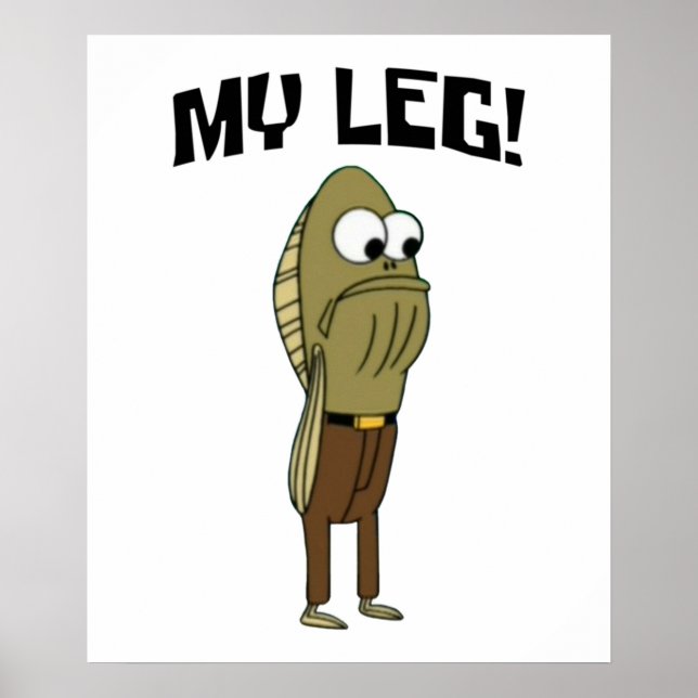 Fred The Fish My Leg Poster (Framsidan)