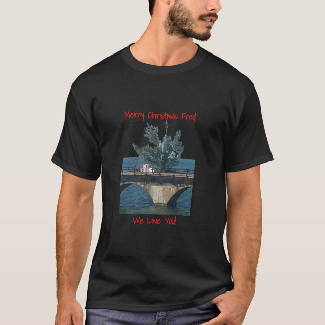 Fred Träd God jul Florida Nycklar 7 Mile T Shirt (Framsida)