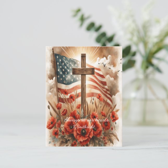 Fred under Poppies Helg Vykort (Stående Fram)