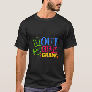 Fred Ut 5:e Klass Sista Skoldagen Lärare Fem T Shirt