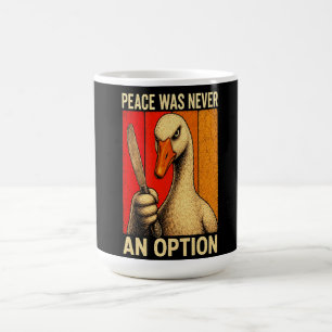 Fred Var Aldrig Ett Alternativ Gås Retro Solnedgån Kaffemugg