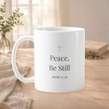 Fred, Var Lugn Kristet Tro Mug – Mark 4:39