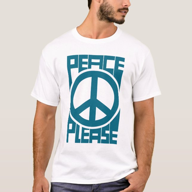 Fred Var Snäll Blue Textning T Shirt (Framsida)