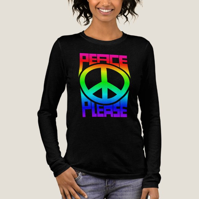 Fred Var Snäll Rainbow Bokstäver T Shirt (Framsida)