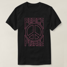 Fred Var Snäll Rosa Kontur Bokstäver T Shirt