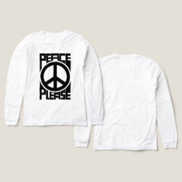 Fred Var Snäll Svart Bokstav T Shirt