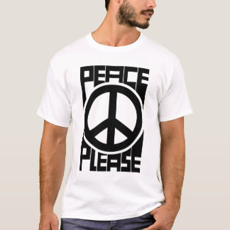 Fred Var Snäll Svart Bokstav T Shirt