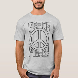 Fred Var Snäll Svart Kontur Bokstäver T Shirt