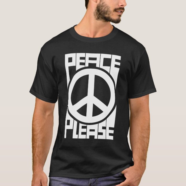 Fred Var Snäll White Bokstäver T Shirt (Framsida)