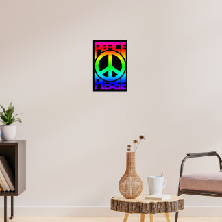 Fred Var Snälla Regnbågsbokstäver Poster