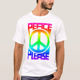Fred Var Snälla Regnbågsbokstäver T Shirt
