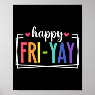 Fred-yay Rolig Lärare Lär Helg Glad Fredag L Poster