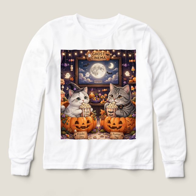 Freda och Junior Halloween Filmnatt Tröja  (Design framsida)