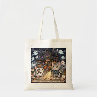 Freda och Junior Paris Natt Tote Bag | Kawaii Katt Tygkasse