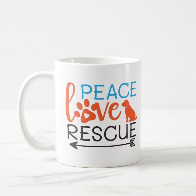 Freda Rädda Hundar Kärlek Kaffemugg (Vänster)