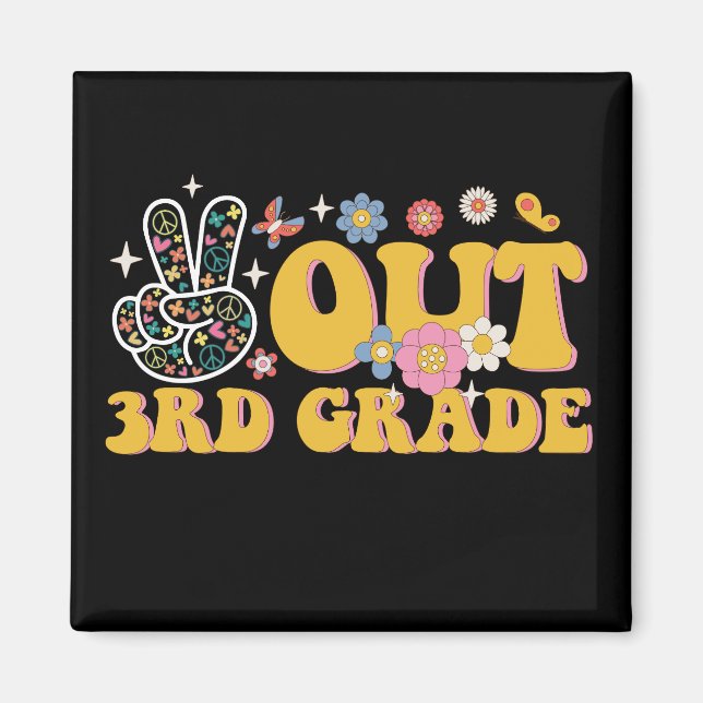 Freda ut 3:e klass Groovy sista skoldagen Magnet (Framsidan)
