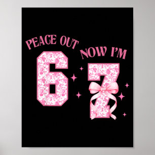 Freda ut 6 Nu är jag 7 år gammal Födelsedag 6 7 Co Poster