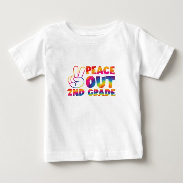 Freda ut andra klass Tie Dye sista dagen 2:a klass T Shirt (Framsida)