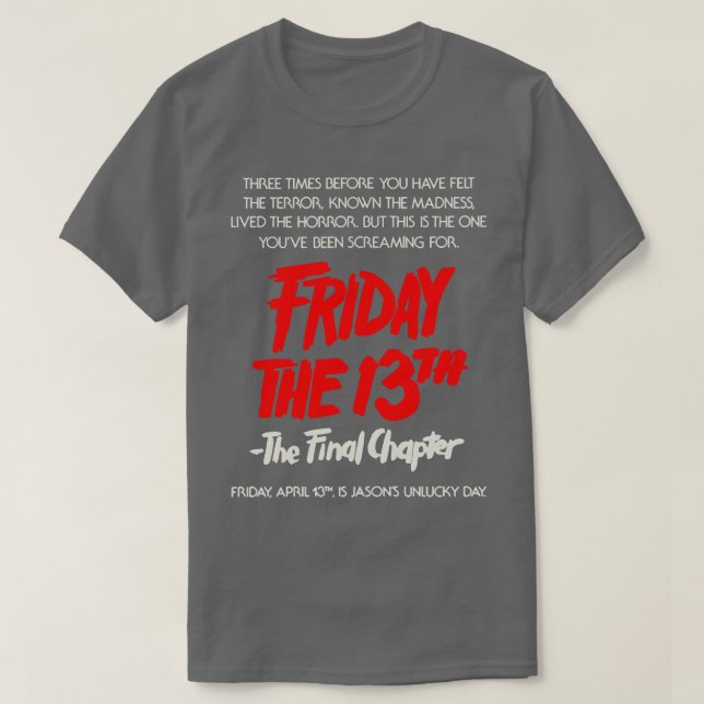 Fredag 13th TShirt 1 T Shirt (Design framsida)