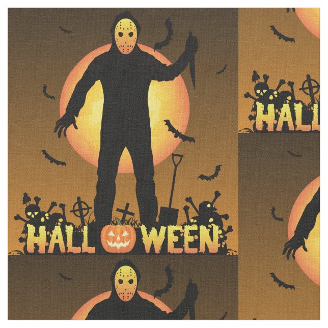 fredag 13th zombie-väv tyg (Närbild)