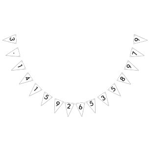 fredag 3.14159... Bunting Flaggor