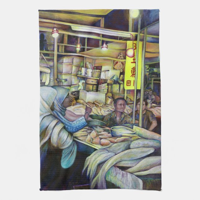 Fredag Bra Fresh Fish, Singapore Kökshandduk (Vertikal)