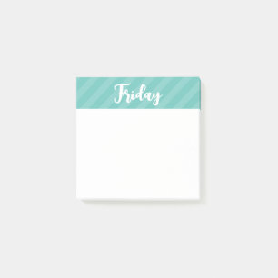 Fredag - Dagar i veckan - Bokför anteckningar Post-it Block