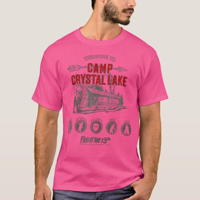 Fredag de trettonde Camp Crystal Sjö-aktiviteterna T Shirt (Framsida)