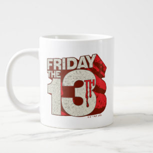 Fredag den 13 Blödning Staplad 3D-Logotyp Jumbo Mugg