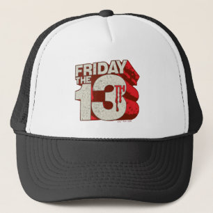 Fredag den 13 Blödning Staplad 3D-Logotyp Keps
