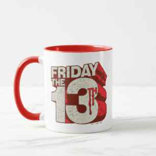 Fredag den 13 Blödning Staplad 3D-Logotyp Mugg