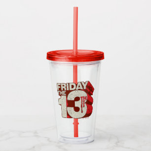 Fredag den 13   Blödning Staplad 3D-Logotyp Take Away Mugg