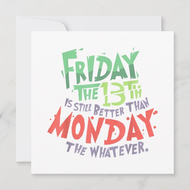Fredag den 13:e är bättre än måndag Spelar ingen r Inbjudningar (Framsida)