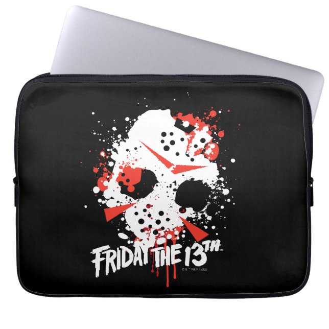Fredag den 13 | Färgplatterhockeymask Laptop Fodral (Framsidan)