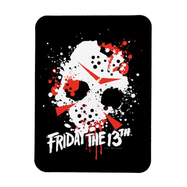 Fredag den 13 | Färgplatterhockeymask Magnet (Vertikal)