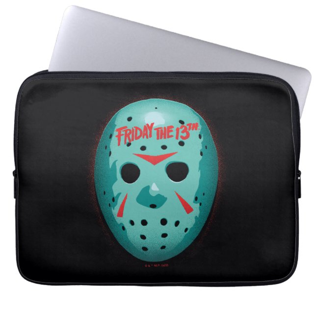 Fredag den 13 | Graphic för blå hockey-mask Laptop Fodral (Framsidan)