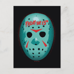 Fredag den 13 Graphic för blå hockey-mask Vykort
